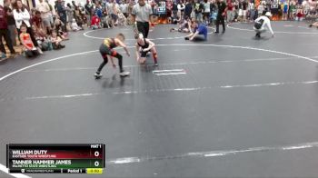 62 lbs Semifinal - William Duty, Eastside Youth Wrestling vs Tanner Hammer James, Palmetto State Wrestling