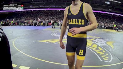 D1-120 lbs Champ. Round 1 - Dylan Leyendecker, Hudsonville HS vs Steven Backman, Flushing HS