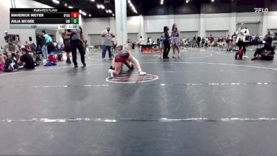 138 lbs Round 9 (10 Team) - Maverick Weyer, Backyard Brawlers Pink vs Julia McGee, Oklahoma Mafia