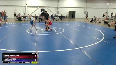 83 lbs Placement Matches (8 Team) - Braxton Plunk, Oklahoma Red vs Joey Cotter, Connecticut