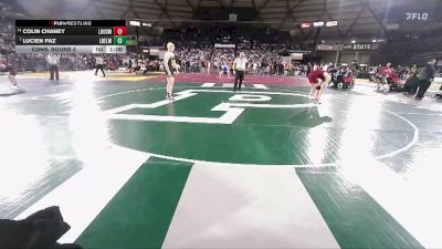 Boys 1B/2B 150 Cons. Round 5 - Colin Chaney, Lake Roosevelt vs Lucien Paz, Liberty Bell