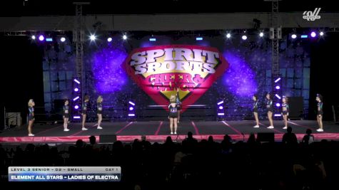 Element All Stars - Ladies Of Electra [2025 L3 Senior - D2 - Small Day 1] 2025 Spirit Sports Worcester Nationals