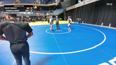 5A 185 lbs Cons. Round 2 - Gabriela Knight, Comal Smithson Valley vs Violet Winkley, Anna