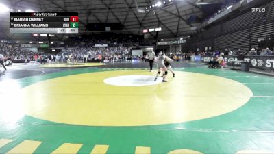 Girls 3A 130 lbs Cons. Round 2 - Brianna Williams, Lynnwood (Girls) vs Mariah Denney, University (Girls)