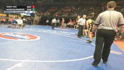 215 Class 2 lbs Cons. Round 1 - Quincy Rice, Wright City vs Jaxson Blankenship, Sullivan