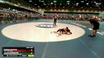 68-69 lbs Round 1 - Kaleb Rodriguez, Spanish Springs Wrestling Club vs Darian Bostick, Gold Rush Reno