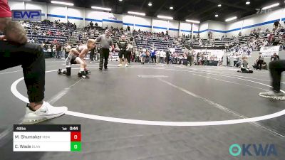 49 lbs 3rd Place - Mason Shumaker, Mustang Bronco Wrestling Club vs Caleb Wade, Blanchard Wrestling Club