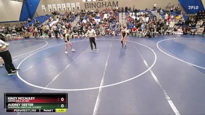 95 lbs Round 3 - Audrey Deeter, Sanderson Wrestling Academy vs Kinzy McCauley, Uintah Girls Jr High