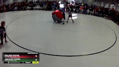 12 lbs Quarterfinal - Walker Mathis, Milford Wrestling Club vs Abraham Kowel, Elkhorn Wrestling