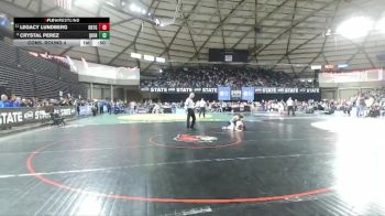 Girls 2A 110 lbs Cons. Round 4 - Crystal Perez, Quincy (Girls) vs Legacy Lundberg, Orting (Girls)