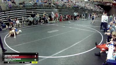 112 lbs Round 3 (6 Team) - Jayden Denson, Iowa USA Red vs Paxton Mathews, Nebraska Blue