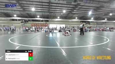 70 lbs Consi Of 16 #2 - Hazel Lechiara, MANTANONA-TC vs Bailey Heinsohn, Hawkeye WC