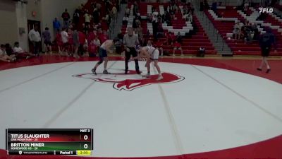 106 lbs Round 3 (16 Team) - Titus Slaughter, Oak Mountain vs Britton Miner, Homewood Hs