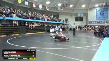 JV-31 lbs Round 2 - Jackson Bell, Solon vs Harley Heinrichs, West Delaware, Manchester