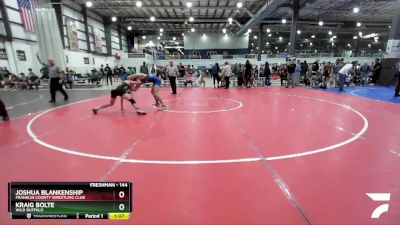 144 lbs Cons. Round 3 - Joshua Blankenship, Franklin County Wrestling Club vs Kraig Bolte, Wild Buffalo