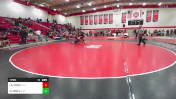 157 lbs Final - Anthony Perez, Palomar vs Caolite Drury, Cerritos