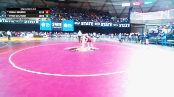 Boys 3A 285 lbs Champ. Round 2 - Ryan Sulpizio, University vs Jonah Martin, O`Dea