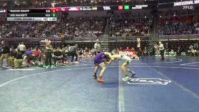 1A-120 lbs Cons. Round 5 - Mason Knapp, West Bend-Mallard vs Joe Hackett, Columbus Catholic