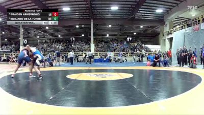 285 lbs Quarterfinal - Braiden Armstrong, Liberty vs Emiliano De La Torre, Reed