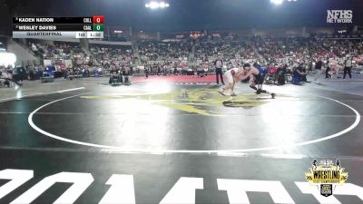 B5A-157 lbs Quarterfinal - Wesley Davies, Carl Albert vs Kaden Nation, Collinsville