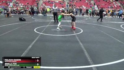 88 lbs Semifinal - Briella Fox, Derby Wrestling Club vs Malachi Eggers, EXCELSIOR SPRINGS