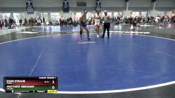 197 lbs Champ. Round 1 - Evan Straub, Tiffin vs Matthew Abraham, Toledo