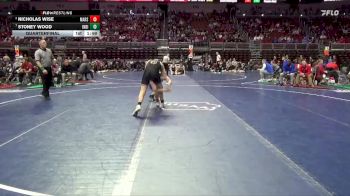 3A-144 lbs Quarterfinal - Stoney Wood, Indianola vs Nicholas Wise, Marshalltown