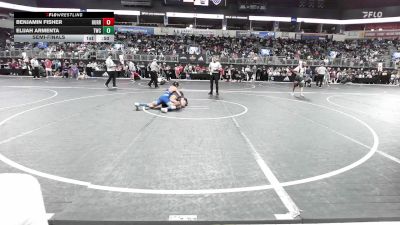100 lbs Semifinal - Benjamin Fisher, Hurricane Wrestling Academy vs Elijah Armenta, Twc
