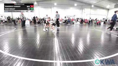 61 lbs Quarterfinal - Thaddeus Current, Muskogee Rougher Youth Wrestling vs Zane Henley, Tahlequah Wrestling Club