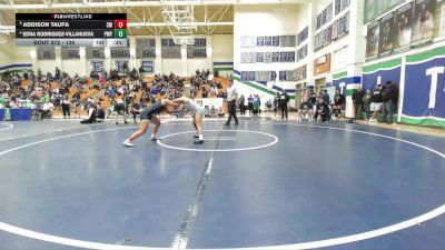 135 lbs 3rd Place Match - Edna Rodriguez-Villanueva, Poway vs Addison Taufa, San Marcos