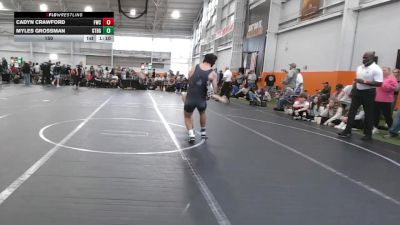 150 lbs Round 1 (8 Team) - Cadyn Crawford, Freakztyle Wrecking Crew vs Myles Grossman, Gettysburg