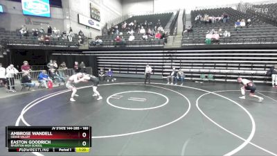 160 lbs Cons. Round 4 - Easton Goodrich, Riverton High School vs Ambrose Wandell, Cedar Valley