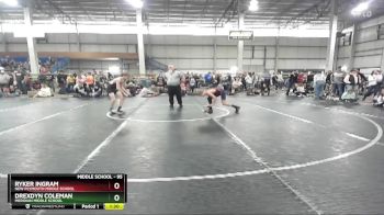 95 lbs Champ. Round 2 - Drexdyn Coleman, Meridian Middle School vs Ryker Ingram, New Plymouth Middle School