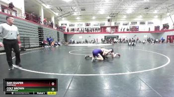 125 lbs Cons. Round 4 - Sam Shafer, Maryville vs Colt Brown, Montevallo