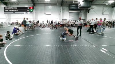 68 lbs Round 1 (6 Team) - Liam Kingfisher, Storm Wrestling Center vs Chance Powell, Morris Fitness