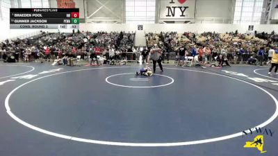 58 lbs Cons. Round 2 - Gunner Jackson, Purple Eagles Wrestling Academy vs Braeden Pool, HF-L Wrestling