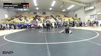 125 lbs Quarterfinal - Valeria Leal Matos, Broken Arrow Girls HS vs Avery Saville, Glenpool Girls HS