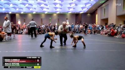 53 lbs Round 4 - Noah Curbelo, Terminator Wrestling Academy vs Rocco Ritchie, Mountain Home Flyers