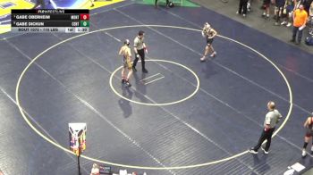 110 lbs Quarterfinal - Gabe Oberheim, Montgomery vs Gabe Dickun, Central Dauphin