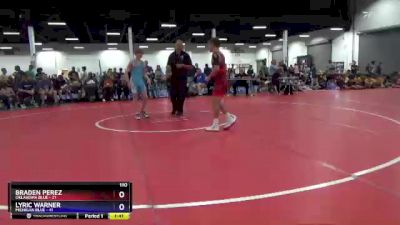 110 lbs Round 3 (8 Team) - Braden Perez, Oklahoma Blue vs Lyric Warner, Michigan Blue