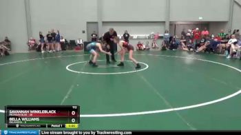 112 lbs Semis & 1st Wrestleback (8 Team) - Savannah Winkleblack, Michigan Blue vs Bella Williams, Oklahoma