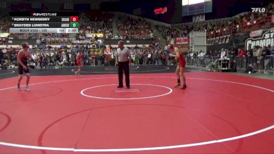 120 lbs Quarterfinal - Korbyn Newberry, Columbus Hs vs Brayden Luinstra, Augusta