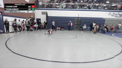 71 lbs Champ. Round 1 - Ryder Shirley, Hawk Wrestling Club vs Colton Licht, All In Wrestling Academy
