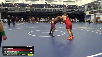 285 lbs Semifinal - Dib Sawaya, Unattached vs Kendrick Salcido, Sacramento City College