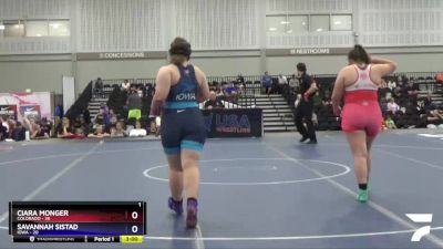 225 lbs Round 2 (8 Team) - Ciara Monger, Colorado vs Savannah Sistad, Iowa