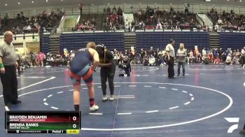 212 lbs Cons. Semi - Brenda Banks, Panther Valley vs Brayden Benjamin, Armory Wrestling Academy