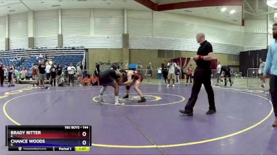 144 lbs Cons. Round 5 - Brady Ritter, IL vs Chance Woods, IL