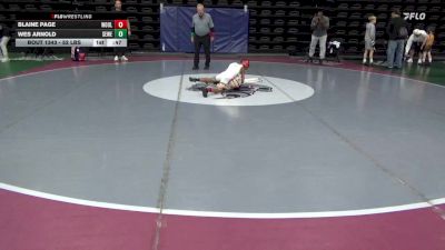 52 lbs Semifinal - Blaine Page, Woolwich Twp vs Wes Arnold, Sewell