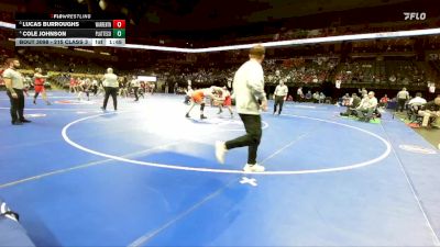 215 Class 3 lbs Champ. Round 1 - Lucas Burroughs, Warrenton vs Cole Johnson, Platte County