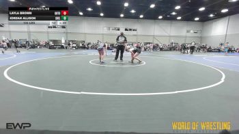 125 lbs Rr Rnd 2 - Layla Brown, Untouchables Girls Black vs Jordan Allison, Shelton Wrestling Academy K-6